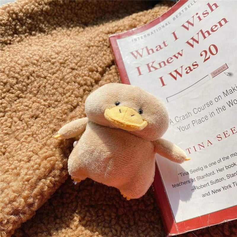 SGVAHY Furry Case for AirPods 1&2 Funny Cute 3D Cartoon Plush Design Duck Soft Warm Fluffy Cover with Keychain Kawaii Anti-Fall Protective Case Women Girls - Image 5